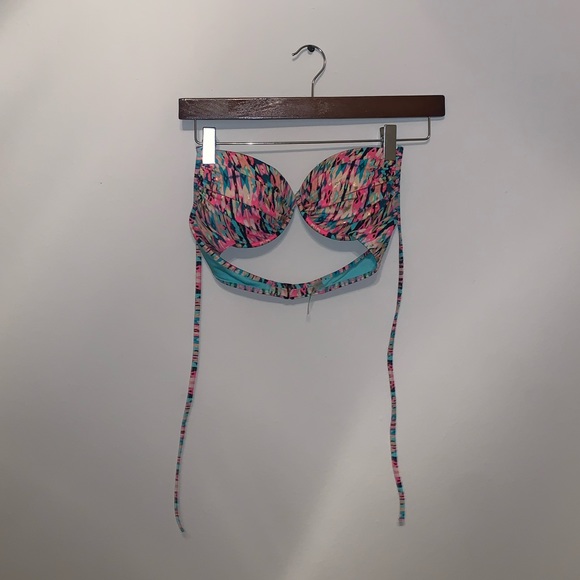 Shade & Shore Pink & Blue Bikini Top size S - Picture 2 of 7